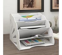 PUNCIA Organizzatore da Scrivania Vaschetta Porta Documenti A4 in PVC | Organizer Ufficio Scaffale per File da Tavolo Organizzatore Scrivania Portadocumenti Scrivania per Ufficio e Casa (Tipo D)