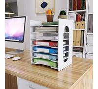 PUNCIA PUNCA Organizer Ufficio Scrivania 7 Livelli in PVC Porta Documenti da Scrivania Raccoglitori Documenti a Cassetto Organizzatore Porta Fogli A4 Portadocumenti Cassetti per Ufficio Casa e Scuola