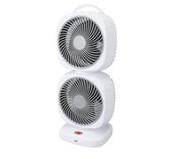 PUNELE Fan di Torre Portatile, Ventilatore da Scrivania Ricaricabile con 5 velocità, Piccolo Ventilatore Oscillante Alimentato USB per Ufficio Campeggio Domestico Grigio