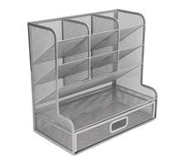 PUNELE Porta a Matita a Mesh 9 Compartimenti Organizzatore a Penna con 1 Disegno a 45 ° di Tilt Out per le Forniture Artistiche della Scuola di Ufficio
