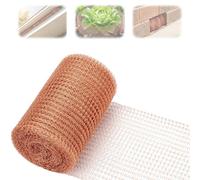 Puniama Rotolo di rete di rame, 12 m x 12,7 cm, rete metallica fine in puro rame per roditori e riempimento di fori, rete metallica antiruggine per uso domestico e giardino (12 m)