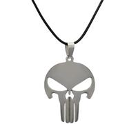 Punisher Castle Skull per uomo Collana con Ciondolo Pendente Teschio Colore Argento Eroe Antieroe perfetta a qualsiasi look streetwear, casual o rock, e un’ottima idea regalo per uomini e ragazzi
