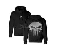 Punisher Felpa Con Cappuccioer Skull Con Metallic Ink Heroes Inc