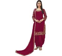 Punjabi Abbigliamento Donna Patiyala Abiti Pakistani Shalwar Kameez con Dupatta Abiti, Scelta 1, taglia unica