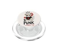 Punk Bear Goth Teddy Cuore spezzato Corona cucita PopSockets PopGrip per MagSafe