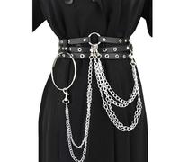 Punk Catena Del Corpo In Pelle Sexy Body Harness Catene Catena Della Vita Rave Nightclub Party Body Jewelry per le Donne