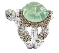 Punk Creative Lovely Frog Panda Sea Turtle Animal Turquoise Ring per Women Party Accessori Gioielli-5, OZZKI, Ajz201*s, 9