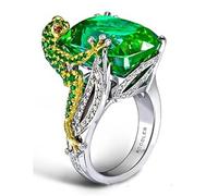 Punk Creative Lovely Frog Panda Sea Turtle Animal Turquoise Ring per Women Party Accessori Gioielli-5, OZZKI, Cr6237*s, 9