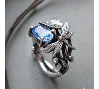 Punk Creative Lovely Frog Panda Sea Turtle Animal Turquoise Ring per Women Party Accessori Gioielli-5, OZZKI, CR197BLUE, 6