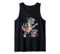 Punk Dinosaur Rock'n Roll Chitarrista Band Dino Goth Canotta