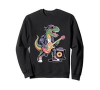 Punk Dinosaur Rock'n Roll Chitarrista Band Dino Goth Felpa