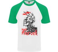 Punk Forever Rocker Skull Music Festival Uomo S/S Maglietta Baseball