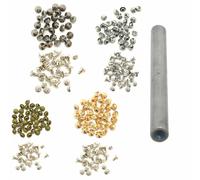 Punk Forma Borchie Con Fissaggio Mano Attrezzo per Borse Giacca Trouser 6.5/9mm