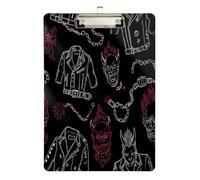 Punk fuoco Catena cliper Consiglio Impermeabile per Allenatori Softball Appunti Insegnante Dimensioni 9 x 12.5 Tablas para escribir