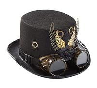 Punk Goggles Top Hat Gear Wings Hat Steampunk Cosplay Prop Performance per Natale Halloween Top