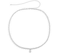 Punk Gothicwaist Chain , Vintage Lock Pendant Waist Chain , Gold Silver Adjustable Metal Belly Chains For Women Body Necklace Jewelry(Silver) Fashion Book