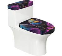 Punk Griffin, set di 2 copriwater con coperchio del serbatoio, elastico, per WC a forma di U e allungati, decorazione per il bagno, regalo di inaugurazione della casa