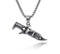 Punk Hip Hop 361L In Acciaio Inox Pugnale Pendente Collana Uomo Moda Personalità Biker Pugnale Coltello Collana Gioielli Regalo
