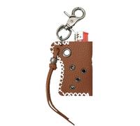 Punk Keychain, PU Tool Storage Holder, 3.15x2.48x0.79 Inches, Portable Organizer Accessory, Stylish Inspired Ornament, Sturdy Travel Storage for Men, Teens, Adults, Couples, Everyday Outdoor Use