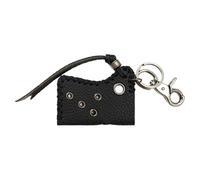 Punk Keychain, PU Tool Storage Holder, 3.15x2.48x0.79 Inches, Portable Organizer Accessory, Stylish Inspired Ornament, Sturdy Travel Storage for Men, Teens, Adults, Couples, Everyday Outdoor Use