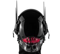 Punk Mask, Skelett LED maske, Drei Lichtmodi, Verstellbare Riemen, Ideal für Cosplay, Partys und Feste