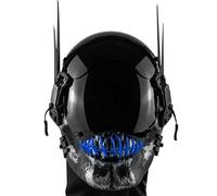 Punk Mask, Skelett LED maske, Drei Lichtmodi, Verstellbare Riemen, Ideal für Cosplay, Partys und Feste