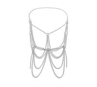 Punk Multilayer Circolare Croci Catena Cavezza Catena Petto Accessorio Per Gli Uomini Harness Party Clubwear Body Jewelry