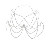 Punk Multilayer Circolare Croci Catena Cavezza Catena Petto Accessorio Per Gli Uomini Harness Party Clubwear Body Jewelry