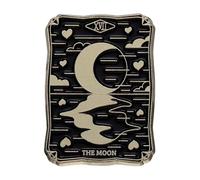 Punk nero tarocchi smalto pin con sole, luna, uccello, leone, stella, giudice e morte, normale, Metallo non prezioso