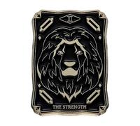 Punk nero tarocchi smalto pin con sole, luna, uccello, leone, stella, giudice e morte, normale, Metallo non prezioso