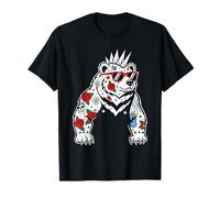 Punk Orso Punk Rocker per Bambini Piccoli Ragazzi Bambini Maglietta