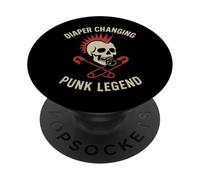 Punk Papà Alternativa Paternità Ribelle Papà Edgy Festa del Papà PopSockets PopGrip Adesivo