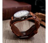 Punk Pointer Watch Pelle Moda Uomo Braccialetti Braccialetti da donna