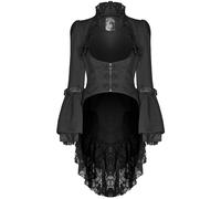Punk Rave Donna Gotico Lolita Bambola Steampunk Frac Giacca Pizzo Nero Code