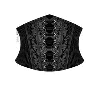 Punk Rave Gotico Steampunk Guêpière Corsetto Cintura Velluto Nero Pizzo