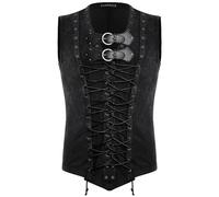 Punk Rave Uomo Dieselpunk Canotta Nera Goth Punk Senza Maniche T-Shirt