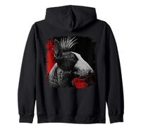Punk Rock Bullterrier Felpa con Cappuccio