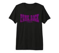 Punk Rock Forever Old School Punk Rocker, Design Vintage Maglietta Premium