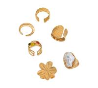 Punk Rock Rock Inspirato Finger Regolable Finger Set 6pcs Per Abbigliamento Quotidiano O Feste Gioielli In Lega Robusti Con Design Unico Set In Lega Ispirazione Punk