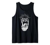 Punk Rock Skeleton Hand Horn Halo Spaventoso Halloween Canotta