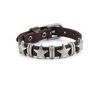 Punk Rock Wrap Star Pelle Vintage Star Spiker Rivetto Gotico Bracciali Larghi per Donne Gioielli Ornamento