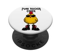 Punk Rocker Chick Funny Cartoon with Boots and Attitude Tees PopSockets PopGrip Adesivo