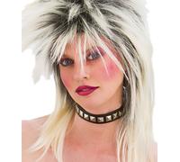 Punk Rocker Collana 80s Rock & Roll Accessorio Vestito Donna Uomo Regolabile