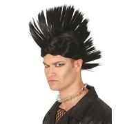 Punk Rocker Parrucca Rock Star Capelli Metallo Sid Vicious 70s 80s Costume
