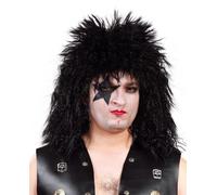 Punk Rocker Parrucca Rock Star Capelli Metallo Sid Vicious 70s 80s Costume