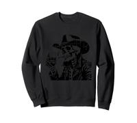 Punk Skeleton Cowboy Western Gothic Dark Estetica Wild West Felpa