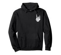 Punk Skeleton Hand Cool Halloween Rock Uomini Donne Ragazzi Bambini Felpa con Cappuccio