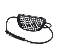 Punk Styles - Borsa a tracolla da donna, con borchie, piccola borsa a tracolla, borsa da viaggio, borsa da festa per varie occasioni, Nero , One Size