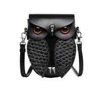 Punk Styles Borsa a tracolla da donna con motivo unico serpente e gufo decorazione PU borsa a tracolla in pelle per uso quotidiano PU pelle