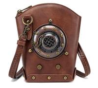 Punk Styles Borsa a tracolla da donna in pelle borsa per telefono punk borsa a tracolla con tracolla regolabile per uso quotidiano borse da viaggio da donna